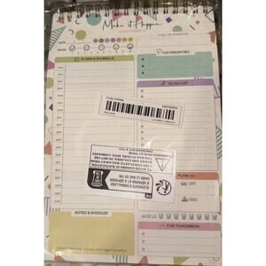 52 Sheets Pastel Design Undated Daily To Do List Notepad, 6.5x10in Spiral-bound
